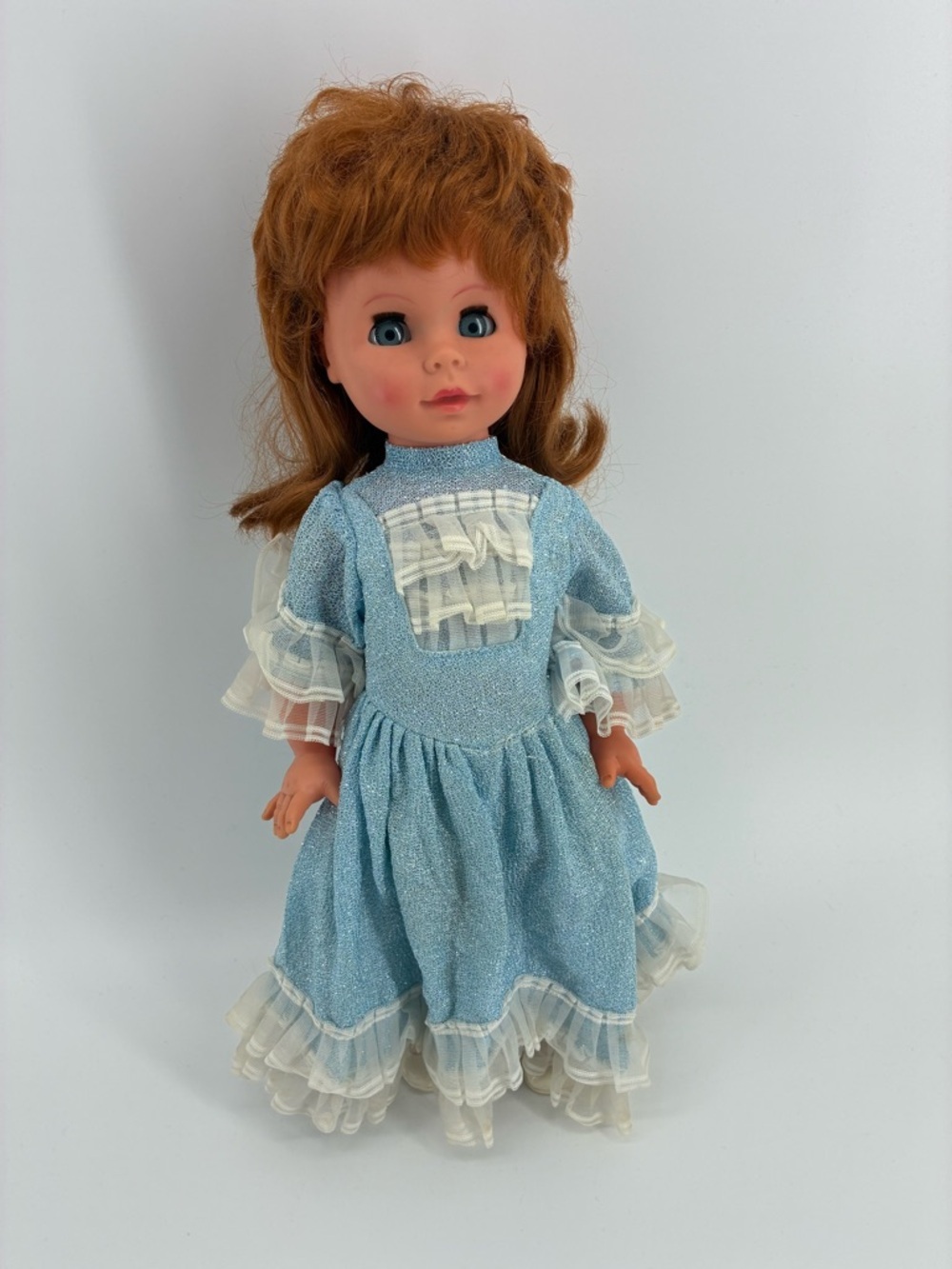 Gotz Puppe Classic Blue Vintage-Style Girls Doll in Blue Dress 16/42/71